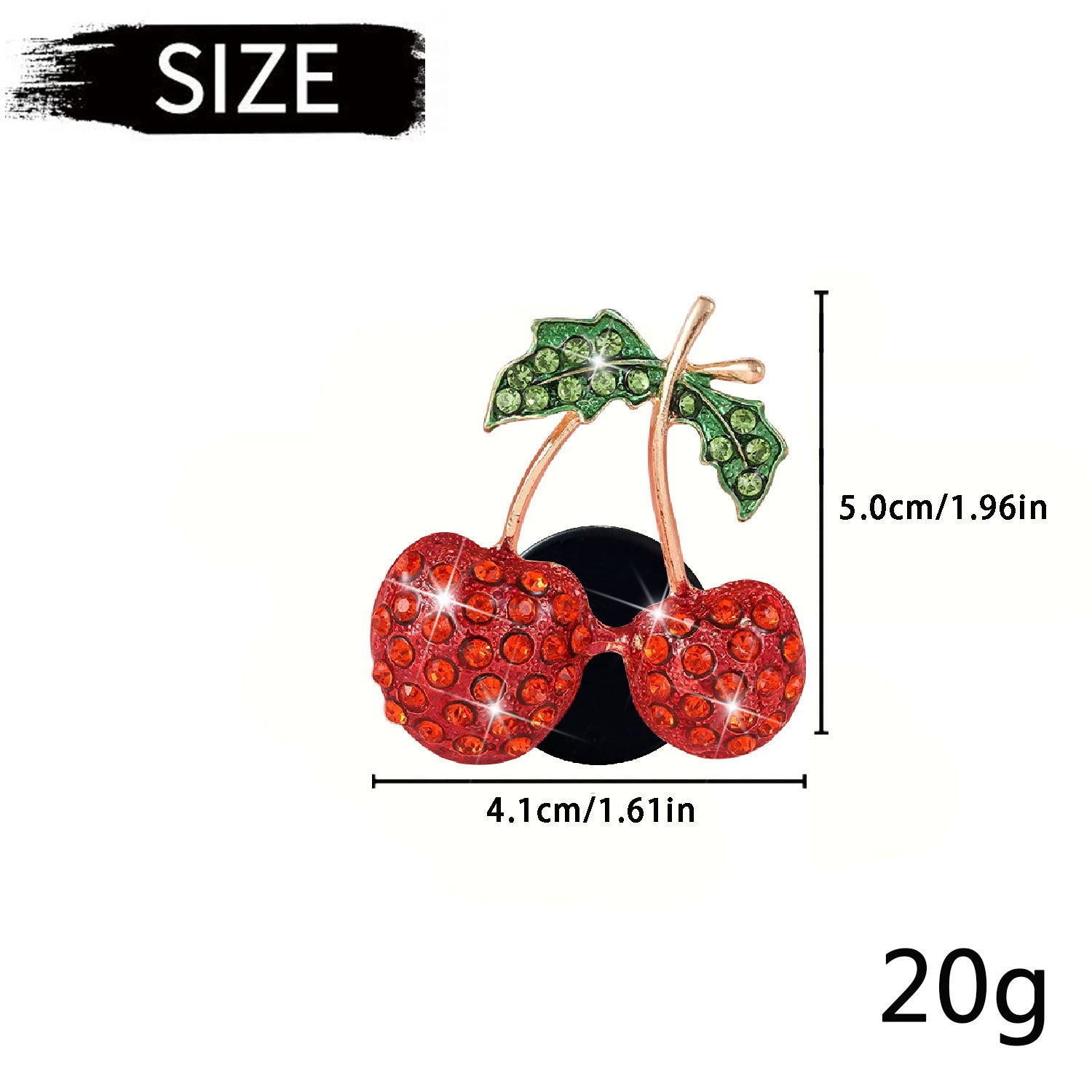 Wholesale Rhinestone cherry car air conditioning vent aromatherapy decoration car fragrance clip